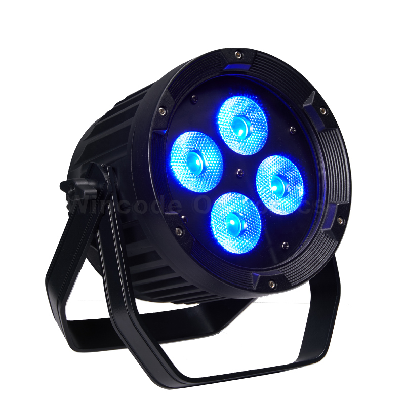4 × 20W IP65 مصباح سبوت LED خارجي يعمل بالبطارية مع 4-in-1 LED و DMX لاسلكي